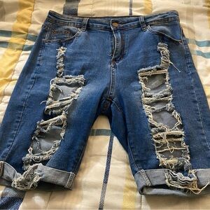 Distressed Blue Jean Shorts💙